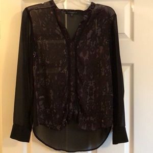 Sanctuary printed sheer blouse